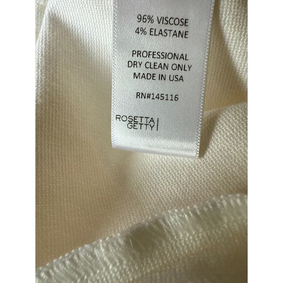 Rosetta Getty Pull-On Cropped Flare Pants Womens Size XS in Cream - Picture 11 of 12